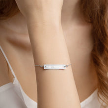 Load image into Gallery viewer, Engraved Silver Bracelet (100 Women Who Care)